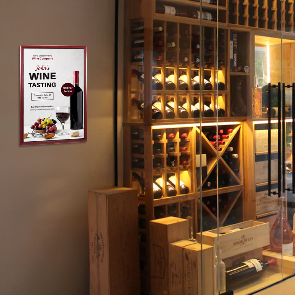 10x20 Wood Frame Poster Display Swing Frames - Durable Wooden Sign Holder for Trade Shows, Retail Stores, and Events