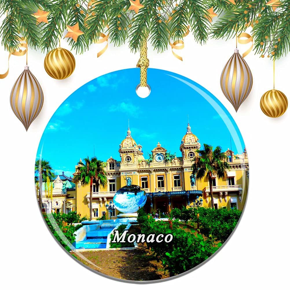 Monaco Monte Carlo Christmas Tree Ornament - Elegant Xmas Decor for Holiday, Wedding & Travel Souvenir Collection - Perfect for Home, Party & Gift Giving