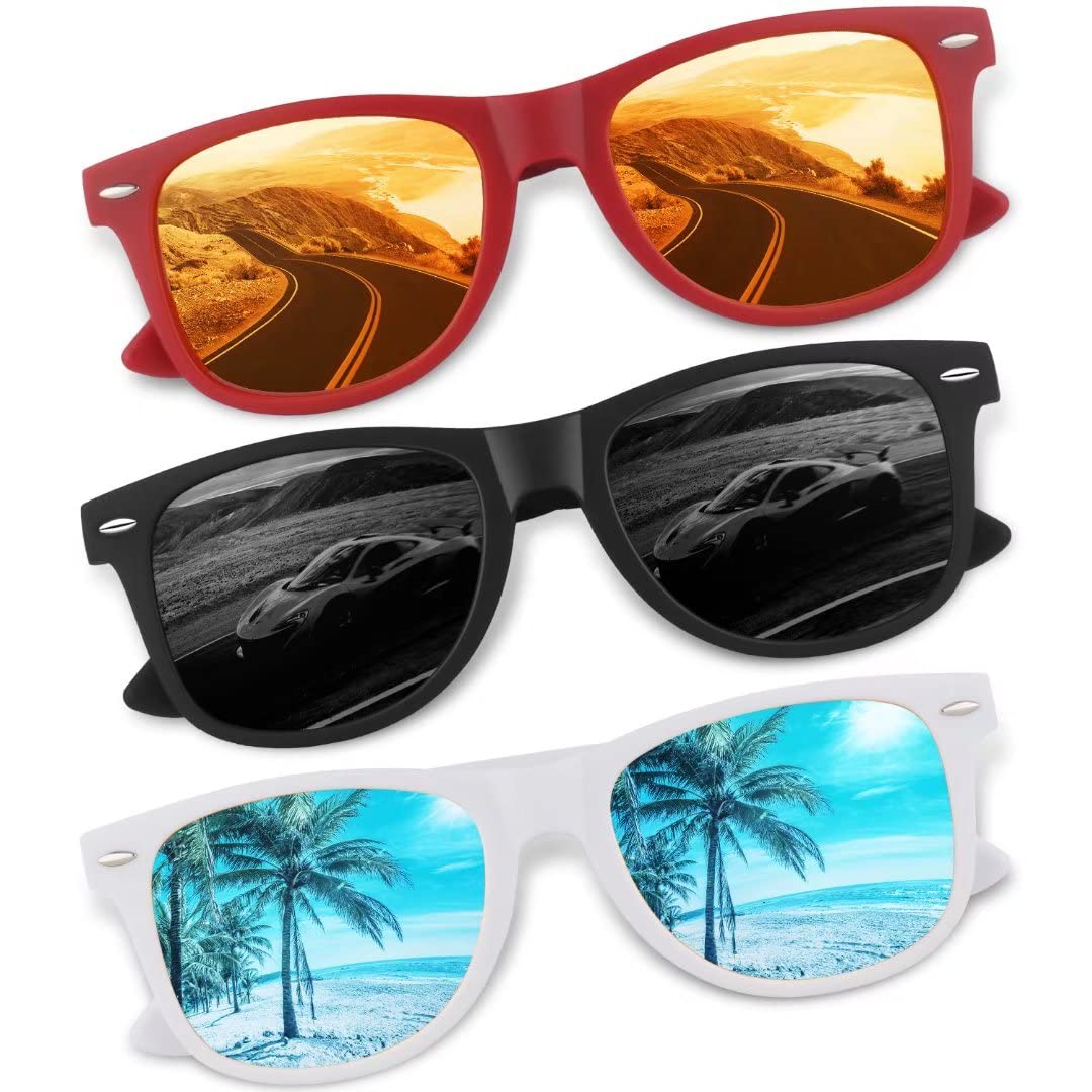 Vintage Polarized Sunglasses for Men & Women - Lightweight UV400 Protection, Retro Style Shades - Perfect for Driving, Beach & Outdoor Activities