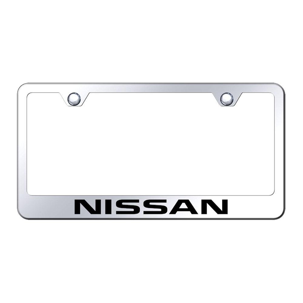 Premium Gold Nissan License Plate Frame - Durable Metal Car Accessory for Nissan Vehicles - Perfect for Customization & Car Shows