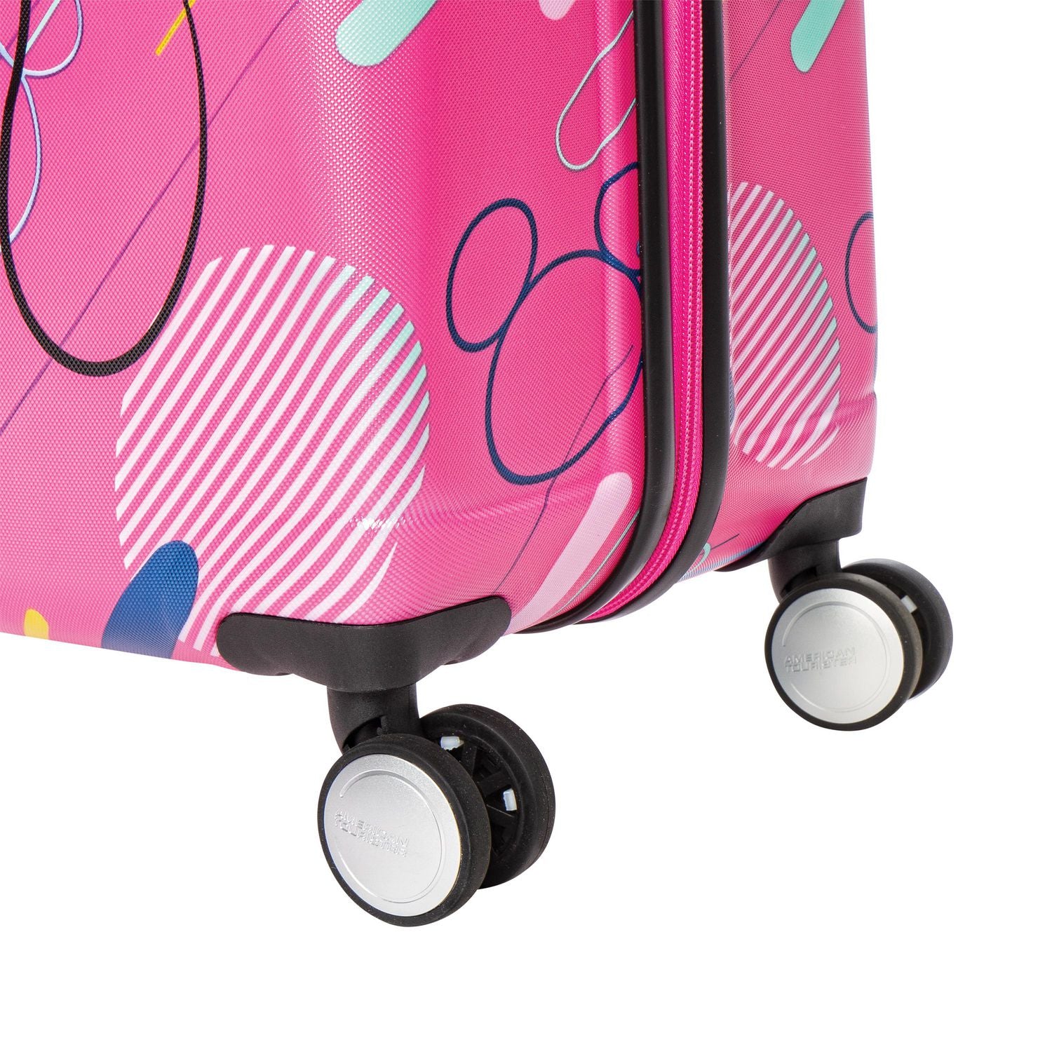 American Tourister Disney Wavebreaker Spinner Large Luggage - Minnie Future Pop Design | Durable Suitcase for Travel, Vacation & Business Trips | Perfect for Airplane Carry-On & Checked Baggage