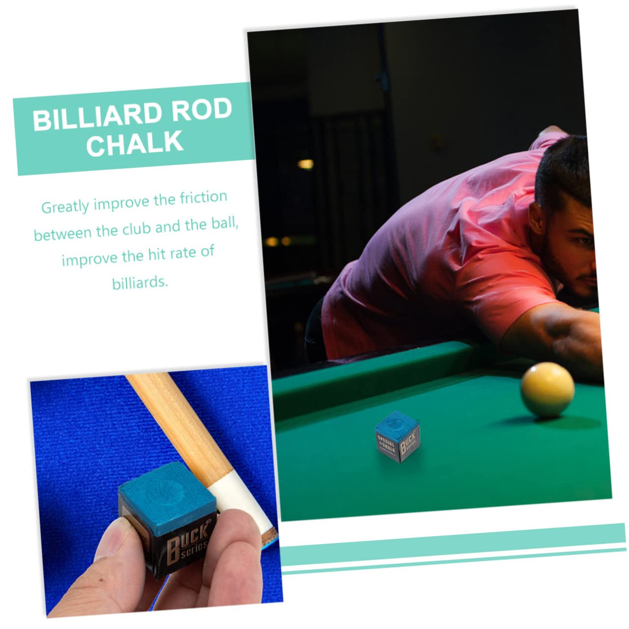 Premium CORHAD Pool Cue Chalk - 24pcs High-Grade Billiard Chalk Cubes for Smooth Shots | Non-Skid Pool Table Accessories | Perfect for Professional Play & Home Game Rooms