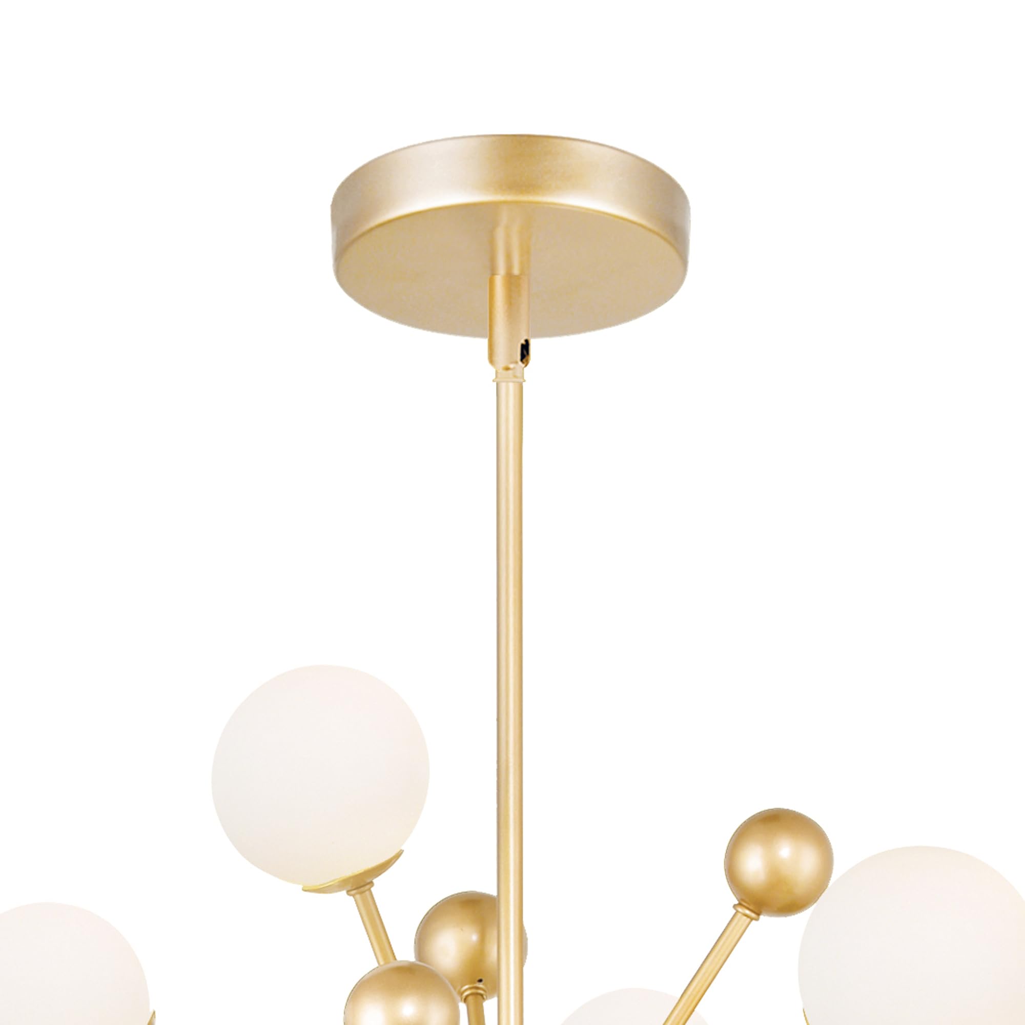 CWI Lighting Element 11-Light Chandelier with Sun Gold Finish - Modern Crystal Ceiling Light Fixture for Dining Room, Living Room, Bedroom Decor