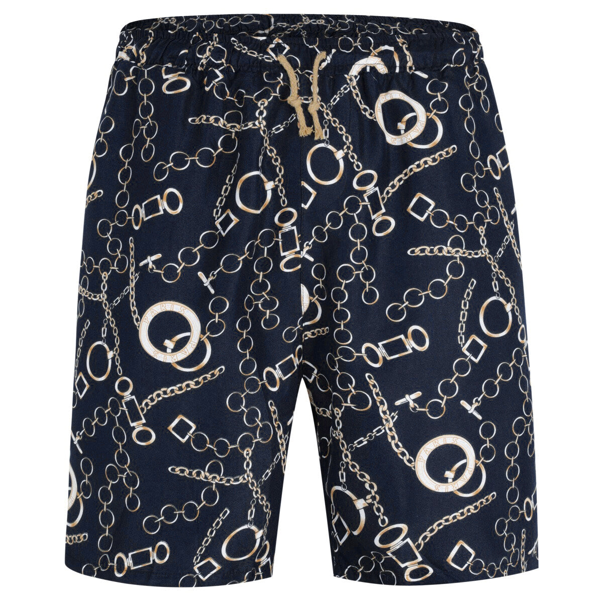 Men's 2-Piece Hawaiian Print Summer Suit in Navy Blue - Perfect for Beach Weddings, Tropical Vacations & Summer Parties
