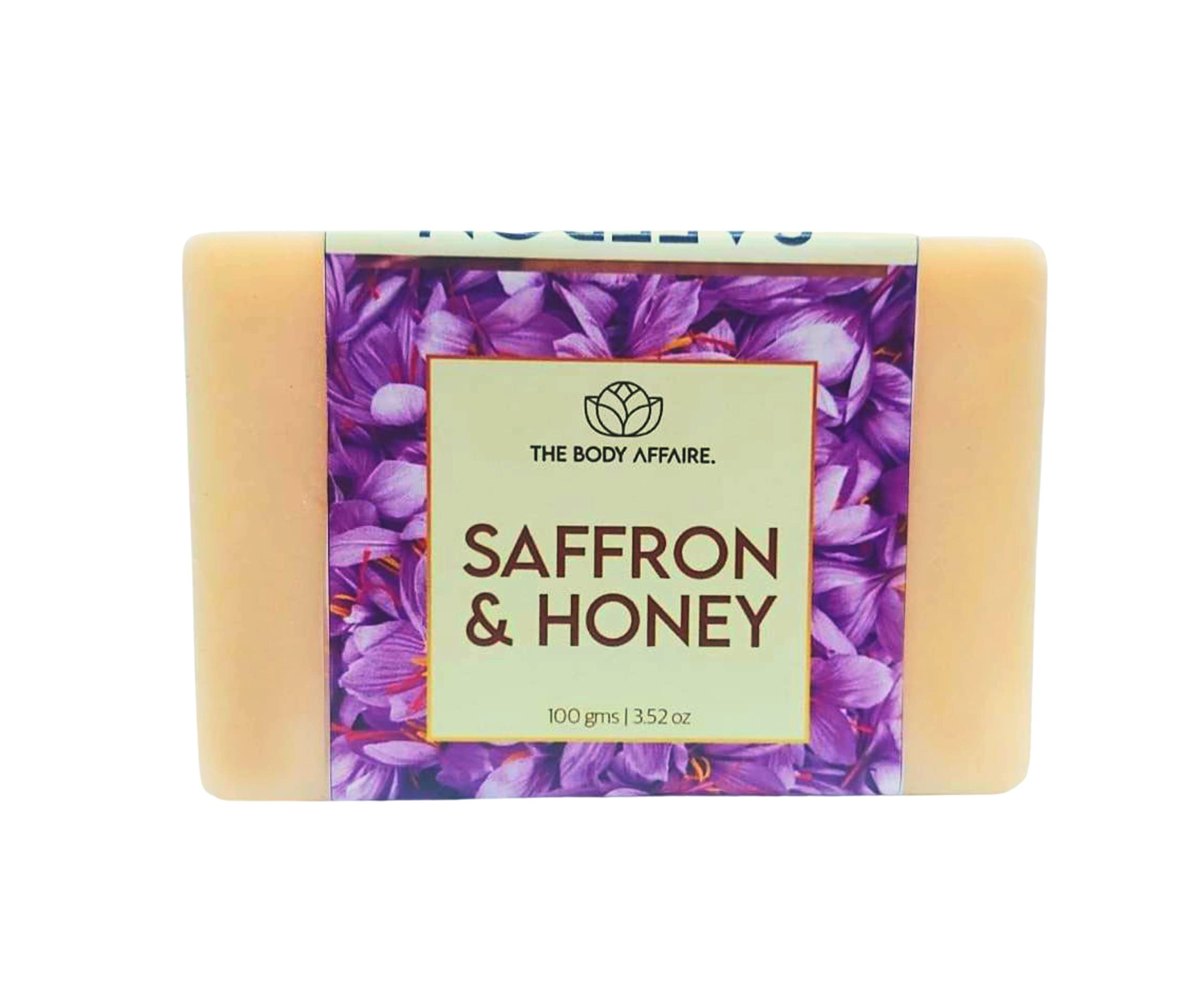 FORGANIK Handmade Saffron & Honey Soap by The Body Affaire - 100g Natural Organic Skincare for Dry & Sensitive Skin - Perfect for Daily Face & Body Cleansing, Gift Sets & Spa Relaxation