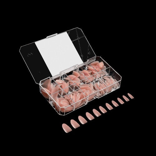 Apres Gel X Neutrals Margot Natural Nail Tips 150pc - Medium Round Shape for DIY Manicures & Salon Use