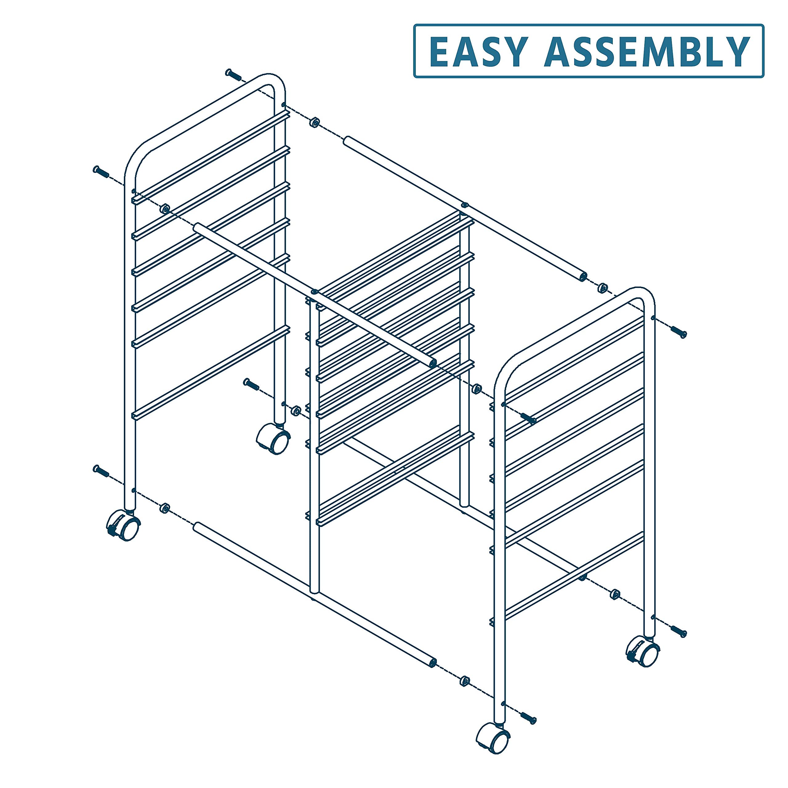 Yaheetech 12-Drawer Rolling Cart - Mobile Storage Organizer for Home & Office