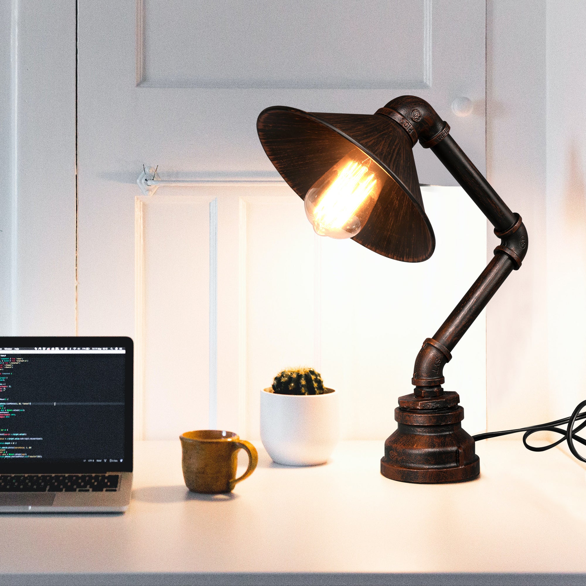 Lumina 15 Table Lamp - Modern LED Bedside Lamp with Touch Control, Dimmable Warm White Light for Bedroom, Living Room & Office Nightstand Lighting