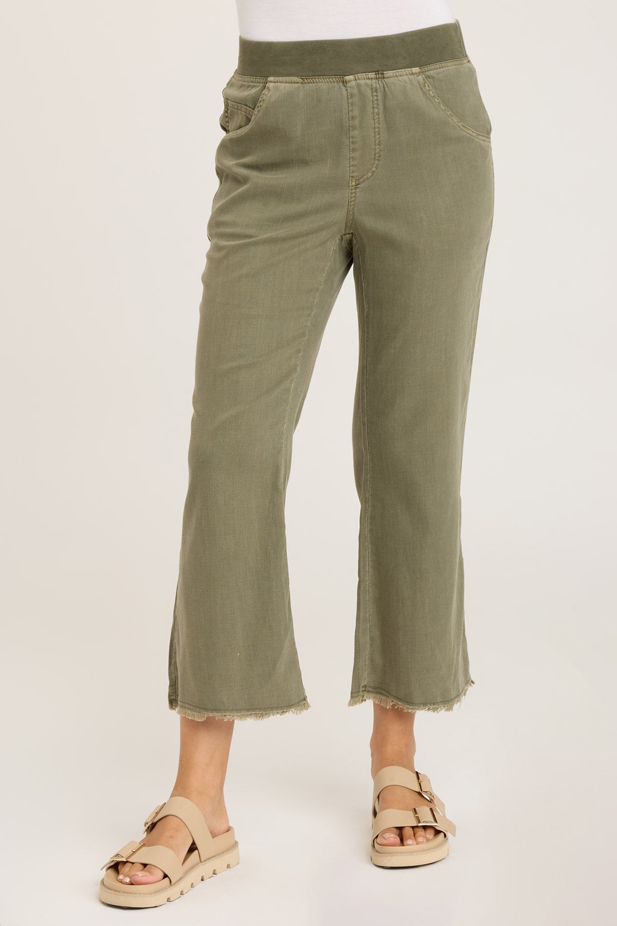 Lorilei Women's High-Waist Wide Leg Pants - Kombu Pigment Dye Casual Lounge Pants for Yoga, Travel & Everyday Wear
