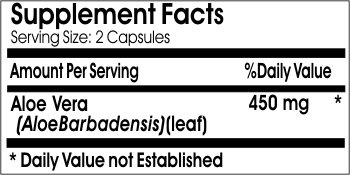 Pure Aloe Vera 450mg Capsules (100 Count) by PureControl Supplements - Supports Digestion & Skin Health for Daily Wellness