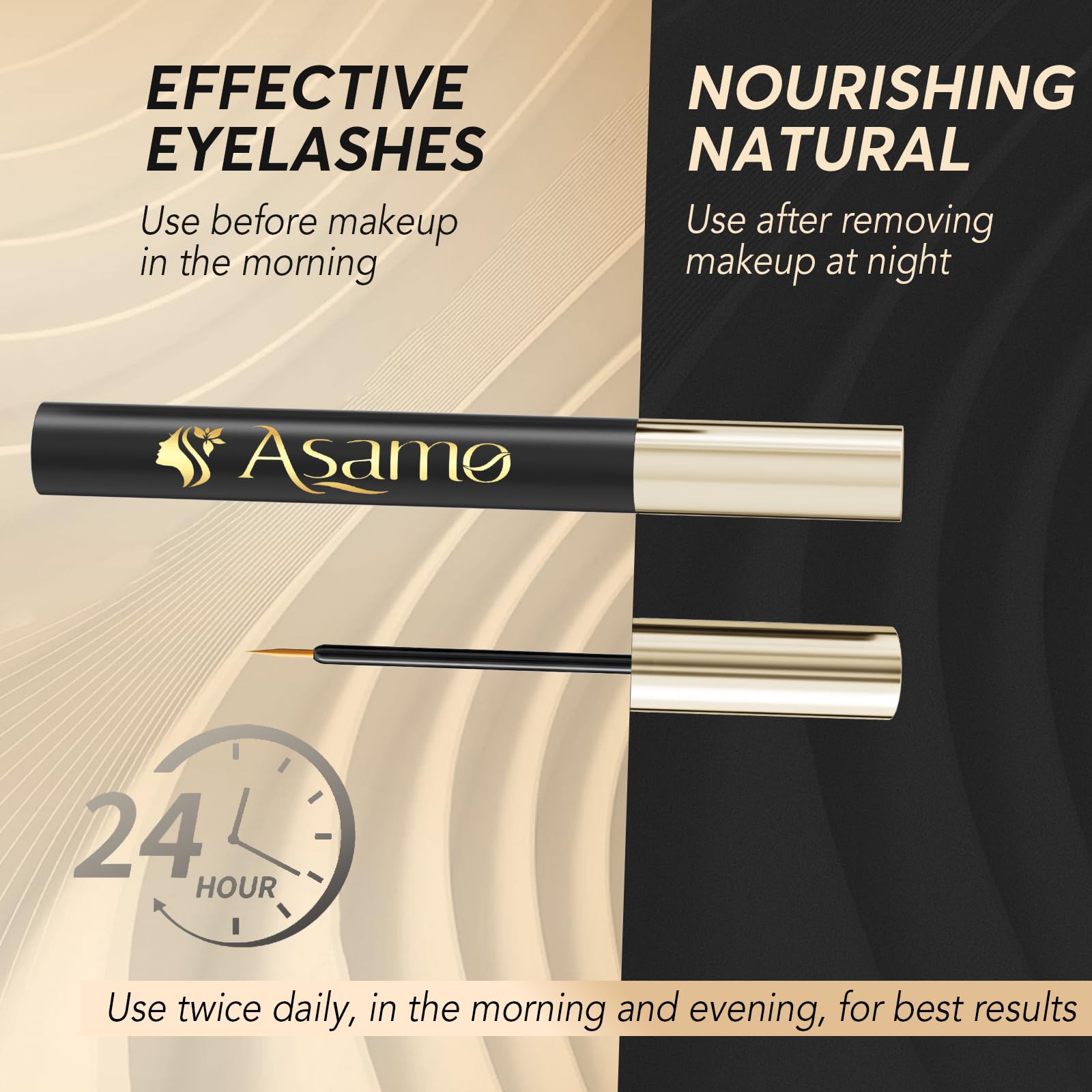 Eyelash Growth Serum with 15 Natural Plant Extracts – Lengthen & Strengthen Lashes for Fuller Look | Vegan, Cruelty-Free Lash Enhancer | Perfect for Daily Use & Special Occasions