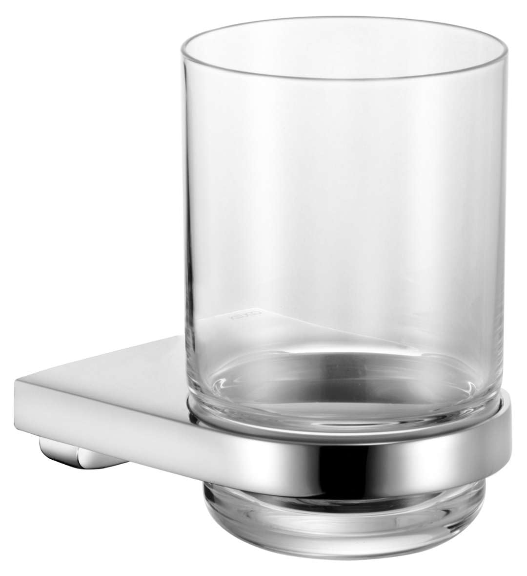 Keuco 12750019000 Chrome Tumbler Holder with Crystal Glass - Premium Bathroom Accessory for Modern Homes & Luxury Hotels