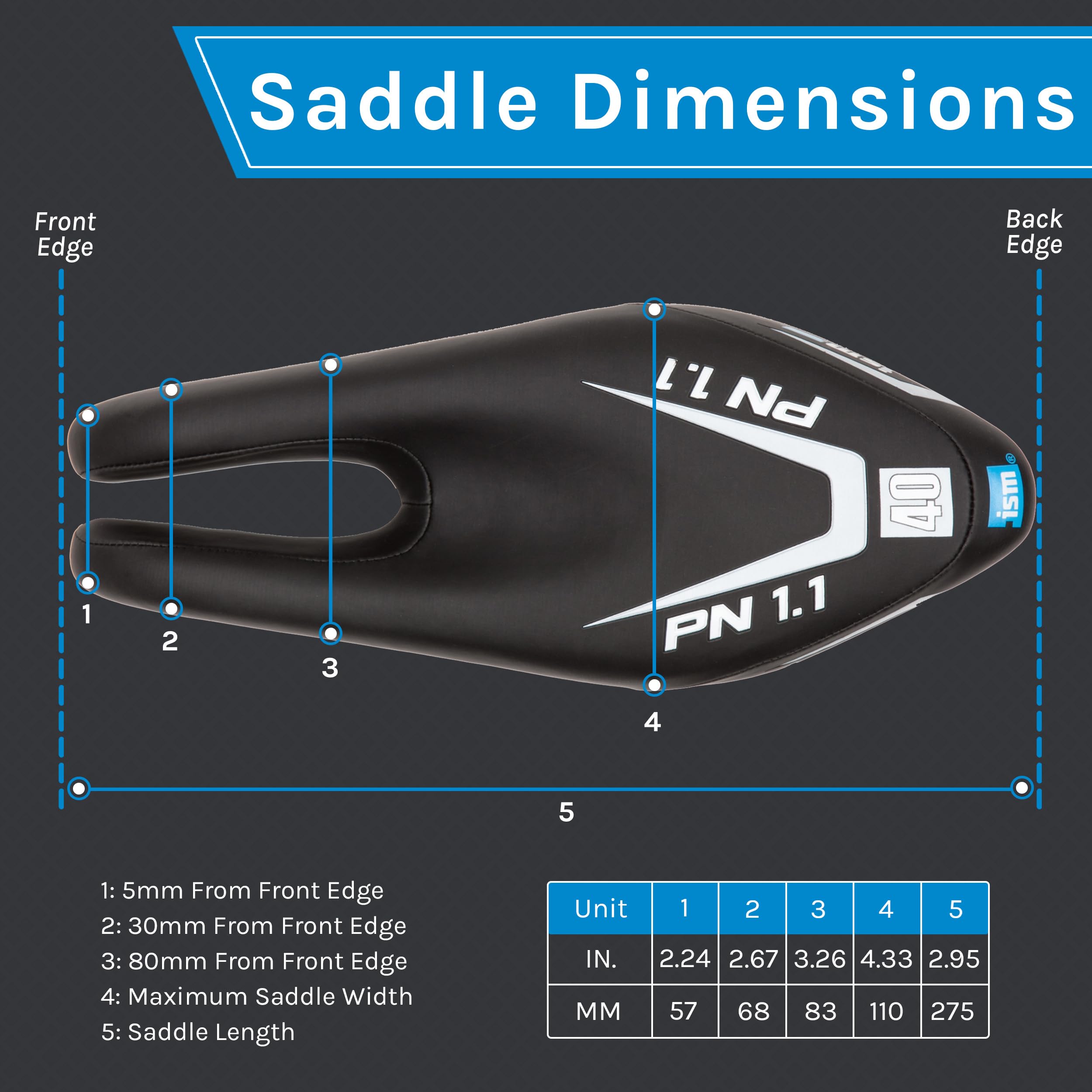 ISM PN 1 & 1.1 Series Noseless Bike Saddle for Men & Women - Ergonomic Narrow Road Bicycle Seat with Optimal Leg Clearance - Patented ISM Design for Road, Time Trial, Triathlon & Gravel Bikes - Perfect for Long-Distance Cycling & Comfortable Commuting