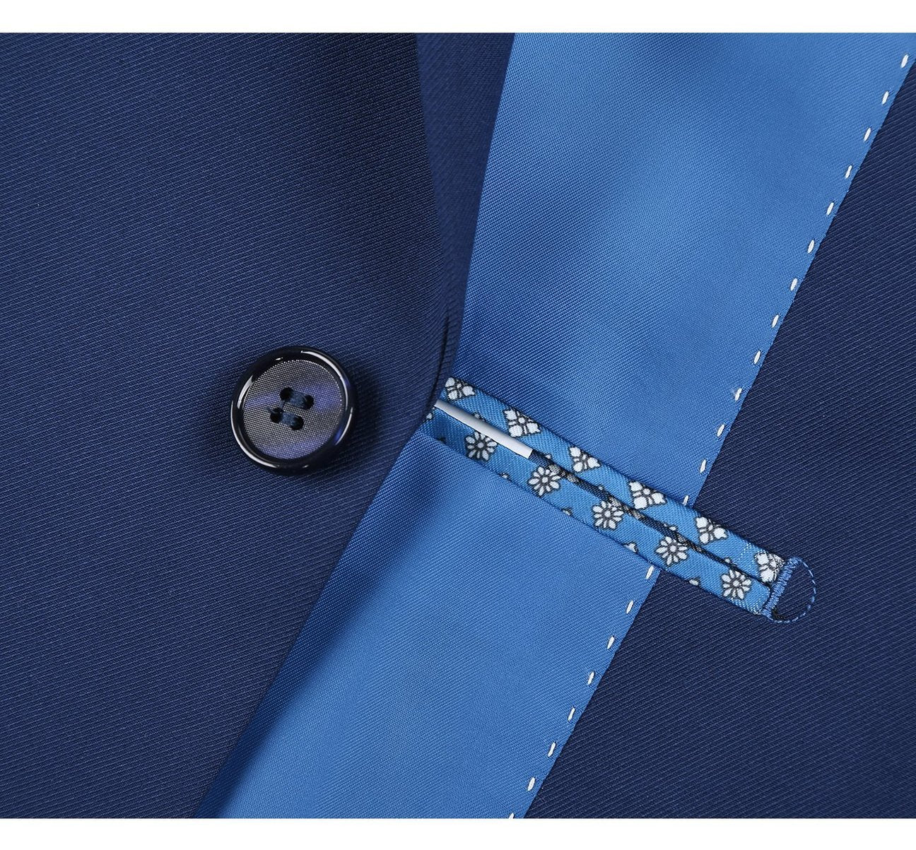Alessandro Vitello by Renoir Royal Blue 2-Piece Slim Fit Single Breasted Notch Lapel Suit | Premium Men's Formal Wear for Weddings, Business Meetings & Special Occasions