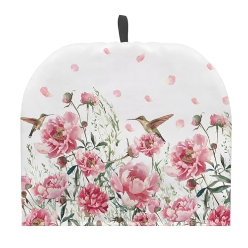 Pink Floral and Hummingbird