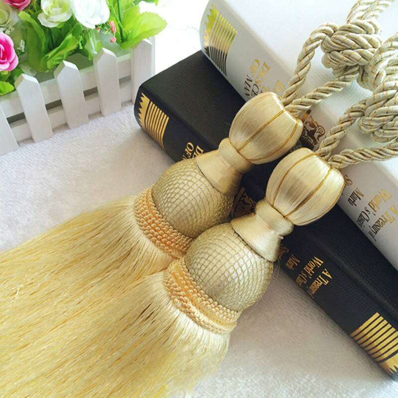 Elegant Kara Hanging Ball Tassel Tieback Curtain Holder - Perfect for Living Room, Bedroom & Window Decor