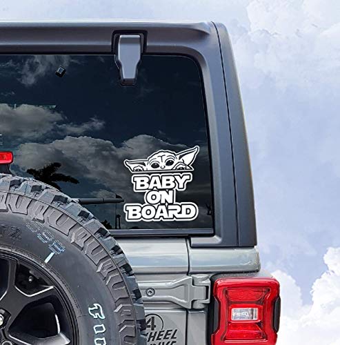 Baby on Board Stickers for Car Windows - High Visibility Safety Decals for Child Passenger Awareness - Waterproof Family Car Decals for Rear Windshield - Perfect for New Parents, Daycare Pickups & Family Road Trips