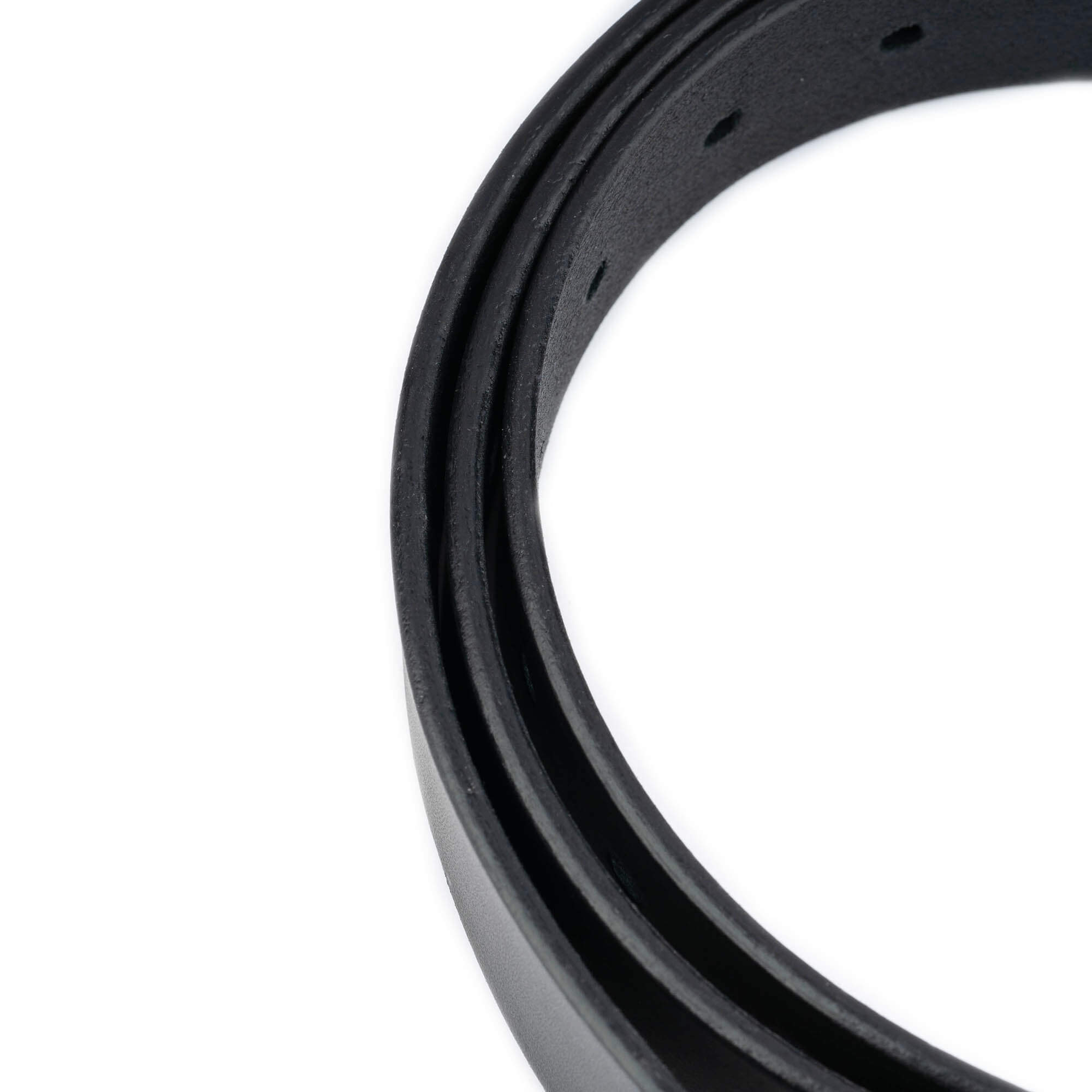 3.0 cm Black Full Grain Leather Replacement Belt Strap for Montblanc Buckles - Premium Dress Belt for Business & Formal Occasions