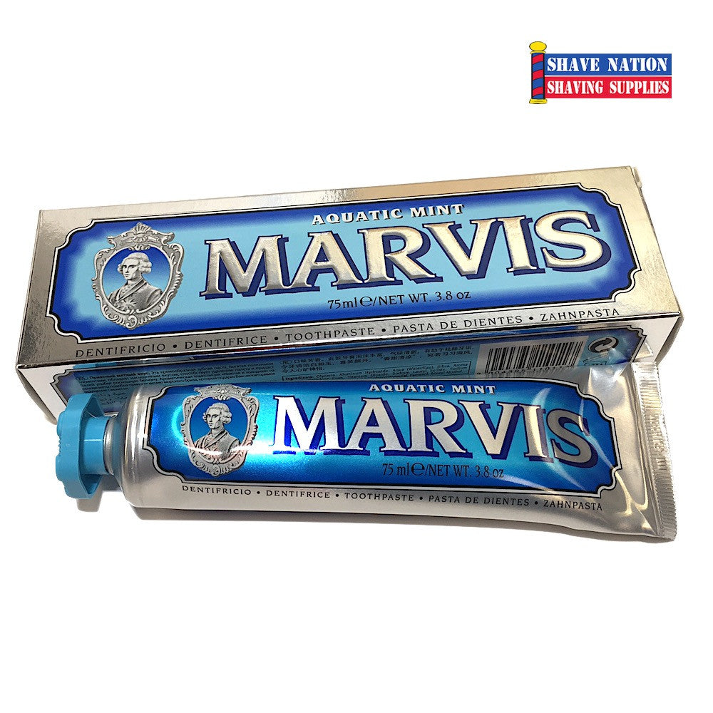 Marvis Aquatic Mint Toothpaste - Refreshing Mint Flavor for Oral Care & Fresh Breath | Perfect for Daily Use, Travel & Gifting