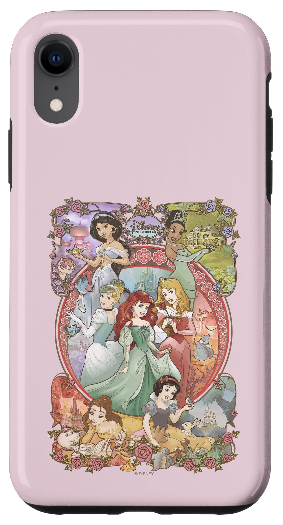Disney Princess iPhone XR Case - Artistic Group Shot Design - Durable Protective Cover for iPhone XR - Perfect for Disney Fans, Gift Giving & Everyday Use