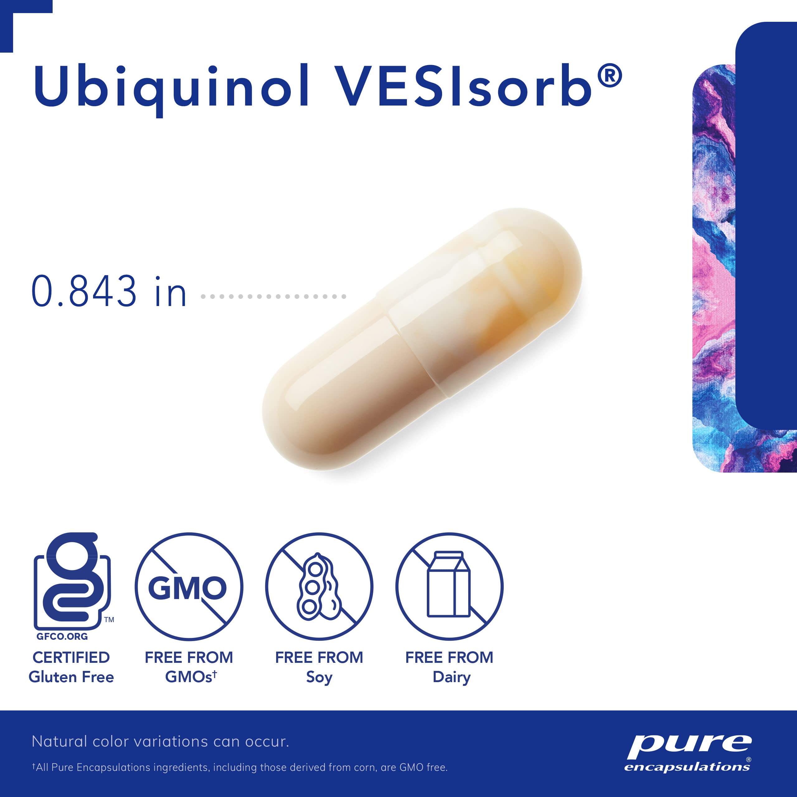 Pure Encapsulations Ubiquinol VESIsorb 60 Capsules - Hypoallergenic CoQ10 Supplement with Enhanced Absorption for Heart Health & Energy Support - Perfect for Active Adults & Cardiovascular Wellness