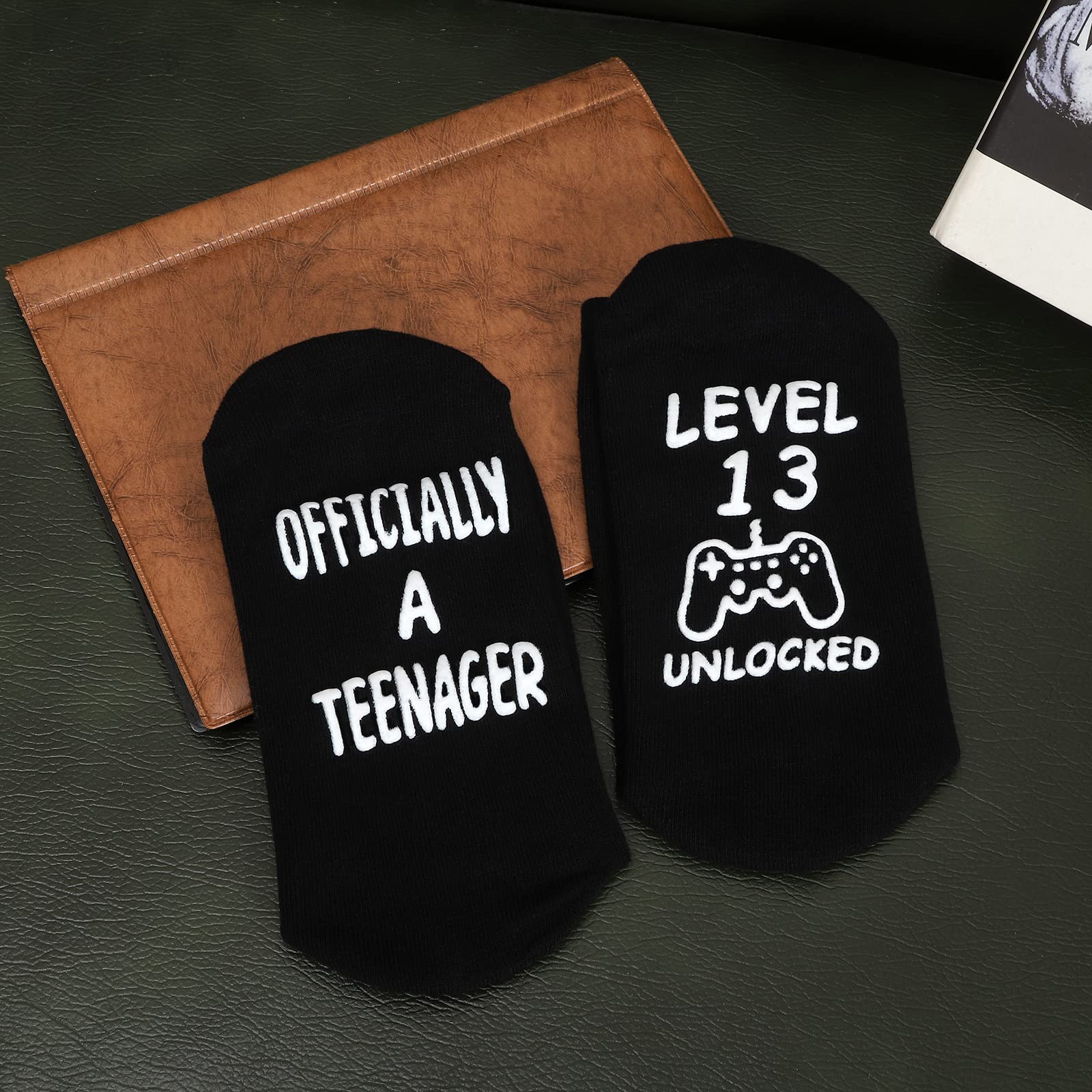 ZXGXLAW Funny Gaming Socks for 13 Year Old Teens - Cool Birthday & Christmas Gifts for Boys, Girls, Sons, Daughters & Gamers | Perfect for Gaming Parties, Sleepovers & Casual Wear