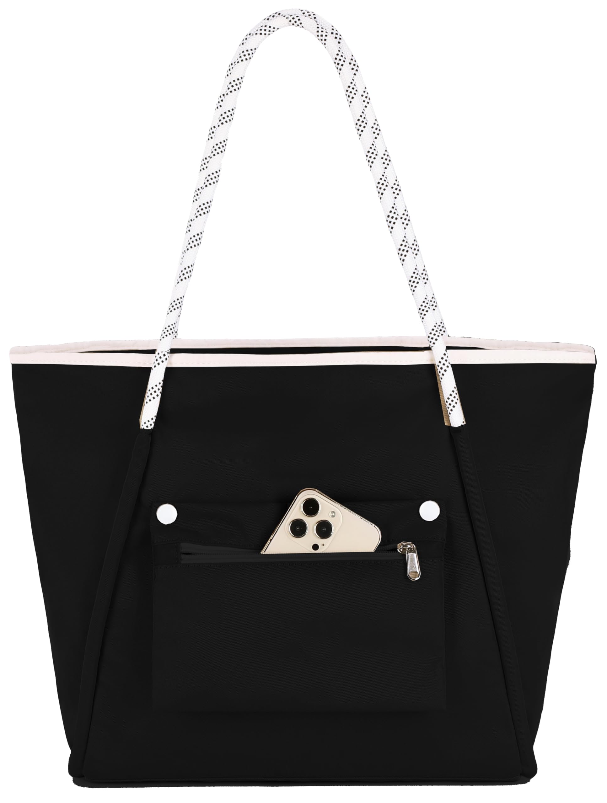 BTOOP Waterproof Sandproof Beach Tote Bag for Women - Large Zippered Pool Bag for Vacation, Travel & Holiday - Perfect for Beach Trips, Swimming & Outdoor Activities