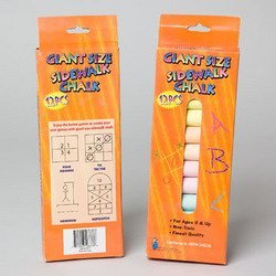 Giant Sidewalk Chalk Set - 24 Vibrant Color Chalk Sticks (2 Pack of 12) for Kids Outdoor Drawing & Creative Play | Perfect for Driveway Art, Playground Fun & Summer Activities