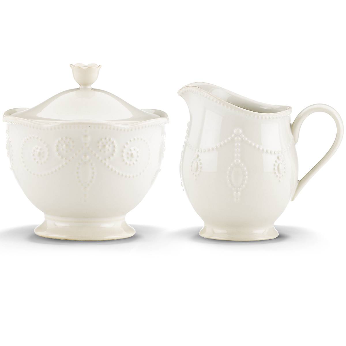 Premium French Perle White Sugar & Creamer Set - Fine Granulated Sugar & Rich Creamer for Coffee, Tea, Baking & Desserts - Perfect for Home, Café & Restaurant Use