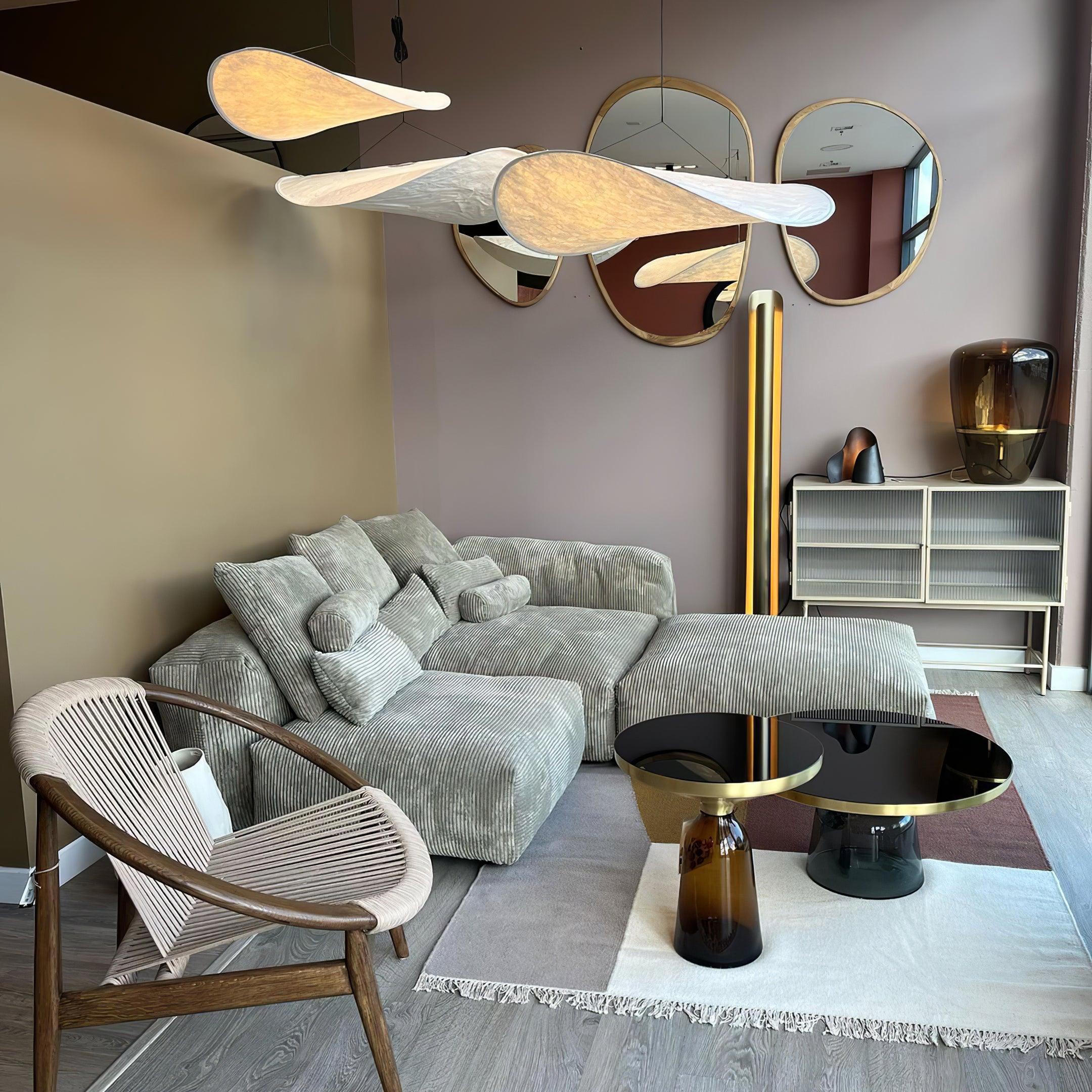 Stylish and Durable Tense Tyvek Pendant Light - Modern Hanging Lamp for Living Room, Bedroom, or Dining Area Decoration