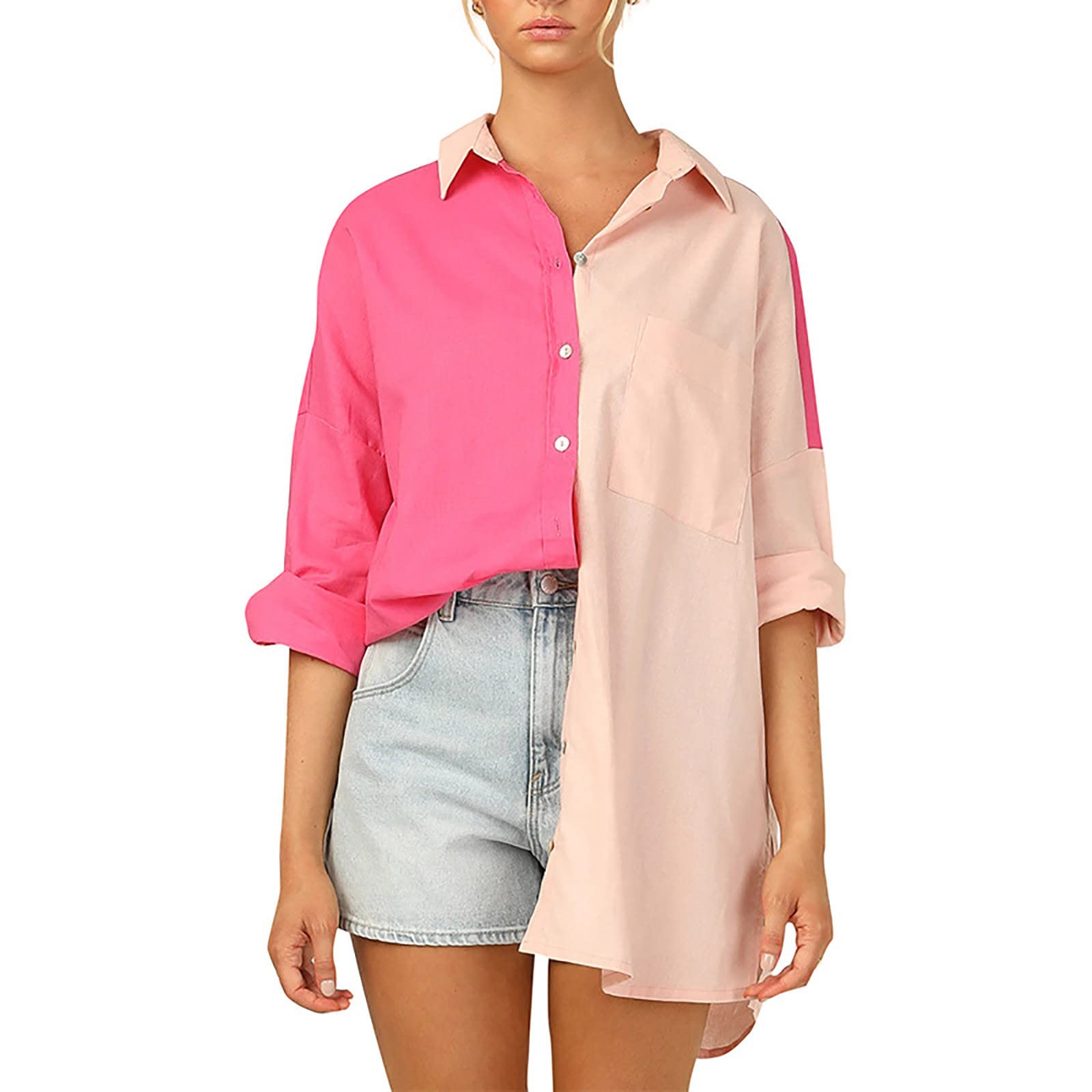 Women's Cute Print Long Sleeve Sweatshirt - Spring Summer Casual Blouse Tops in Solid Colors | Perfect for Daily Wear, Weekend Outings & Office Casual