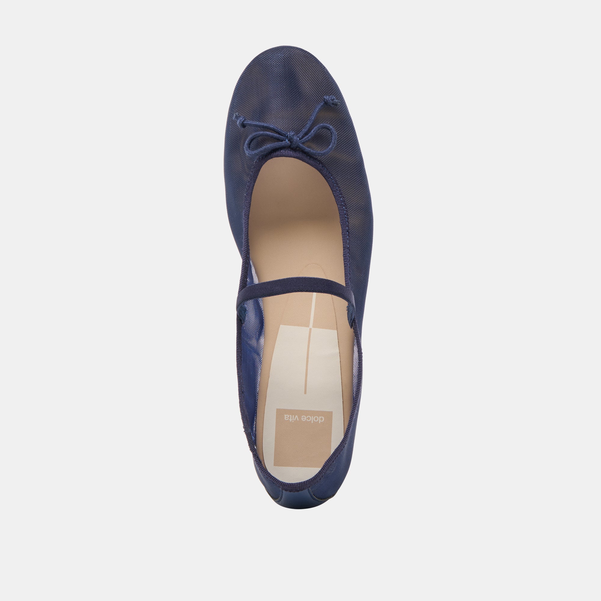 Cadel Women's Ballet Flats - Navy Blue Mesh Comfortable Slip-On Shoes for Casual Wear, Office & Walking