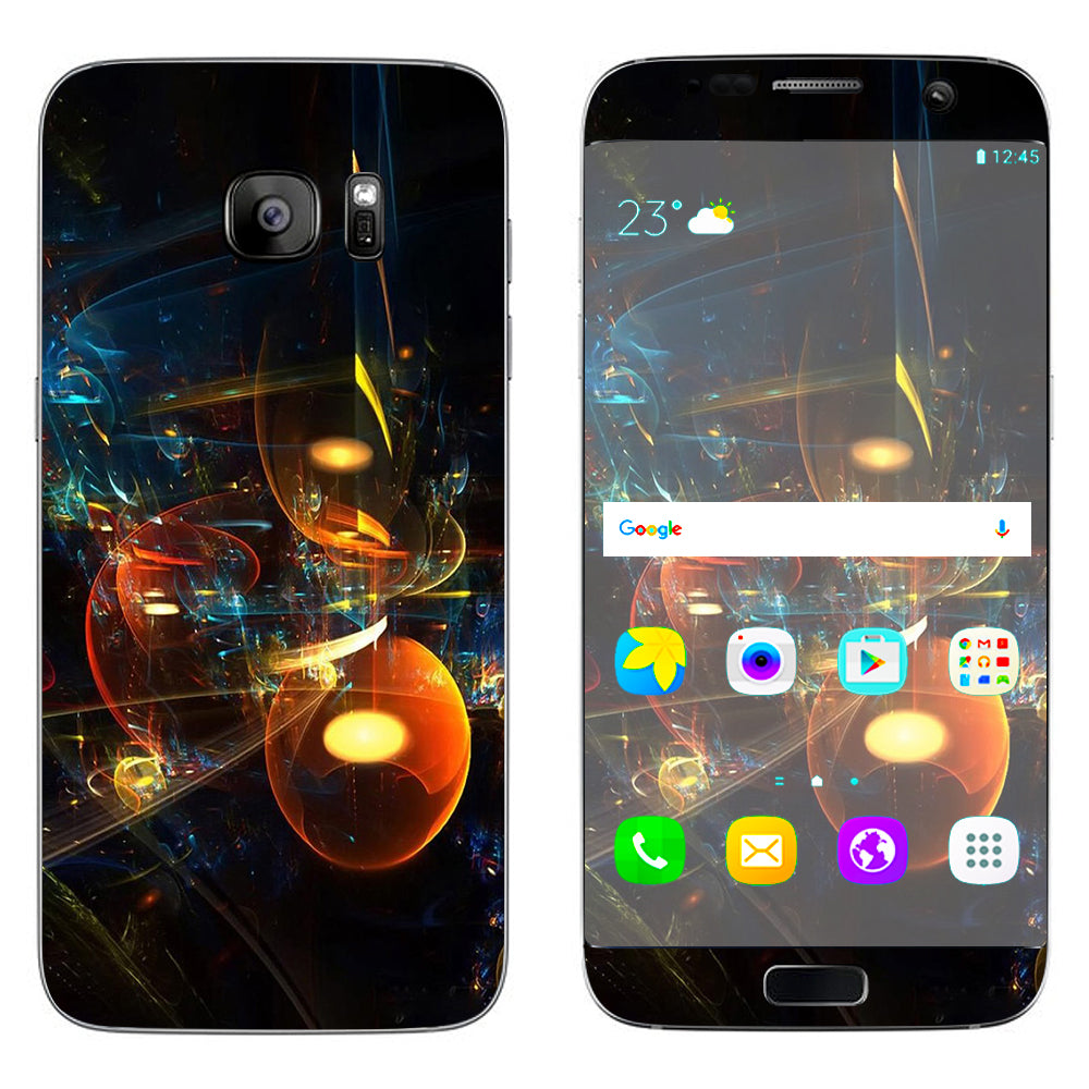 Abstract Art Bubbles Samsung Galaxy S7 Edge Skin - Premium Protective Vinyl Decal Wrap for Samsung Galaxy S7 Edge - Perfect for Personalization, Style Protection & Unique Phone Customization - Ideal for Everyday Use, Travel & Gifts