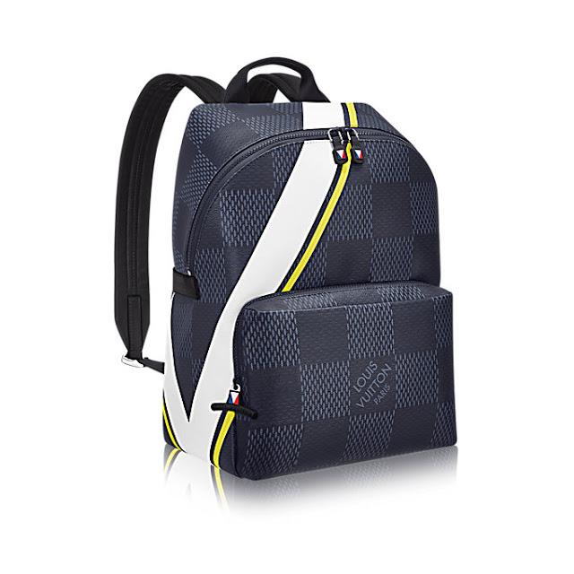 Authentic LV Apollo Backpack in Damier Cobalt Canvas with Yellow Accents - Luxury Travel & Everyday Carry Backpack for Work, School & Outdoor Adventures