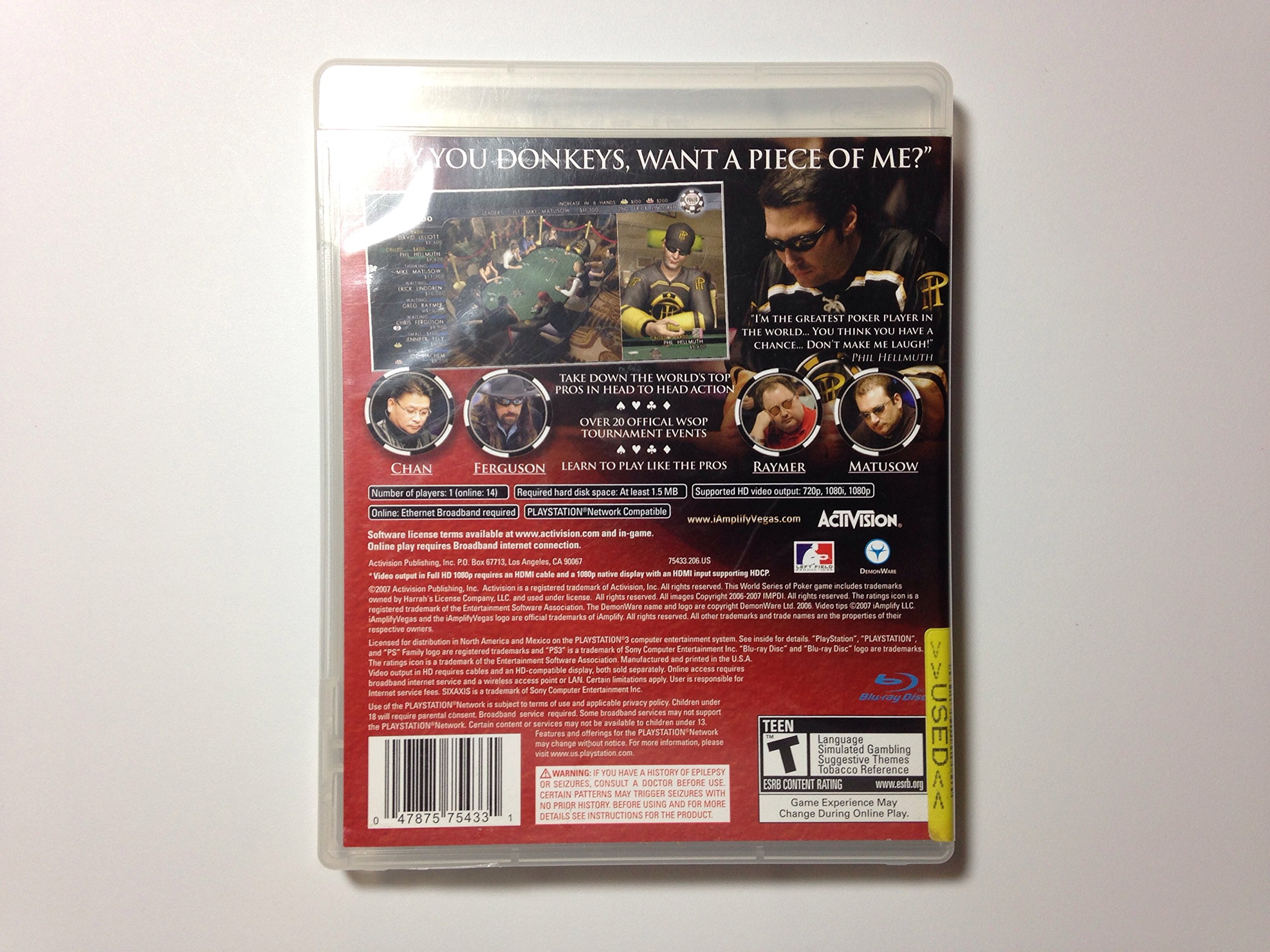 World Series of Poker 2008: Battle for the Bracelets - PS3 Game | Authentic Casino Experience for Poker Enthusiasts | Perfect for Game Nights & Poker Tournaments