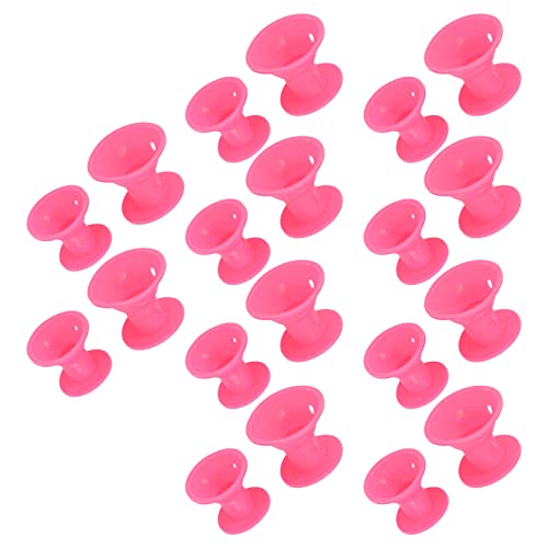 Red Rose Hair Rollers for Curly Hair - No Heat Hair Curlers, Easy to Use & Portable - Perfect for Home Styling, Travel & Salon Use