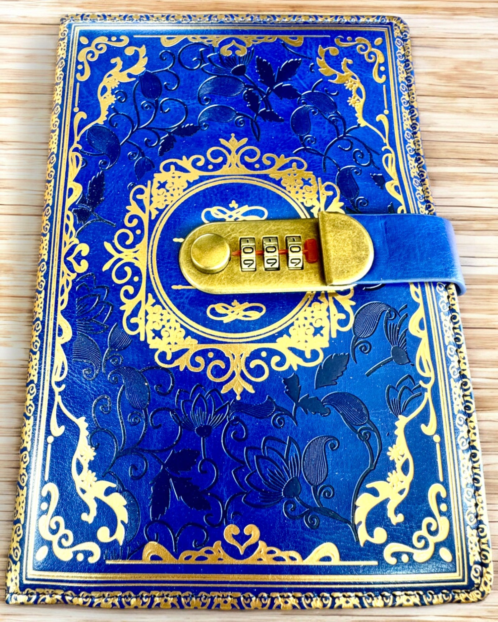 Premium A5 Leather Notebook with Combination Lock - Personalized Engraving for Secure Journaling, Gift Ideas & Travel Essentials