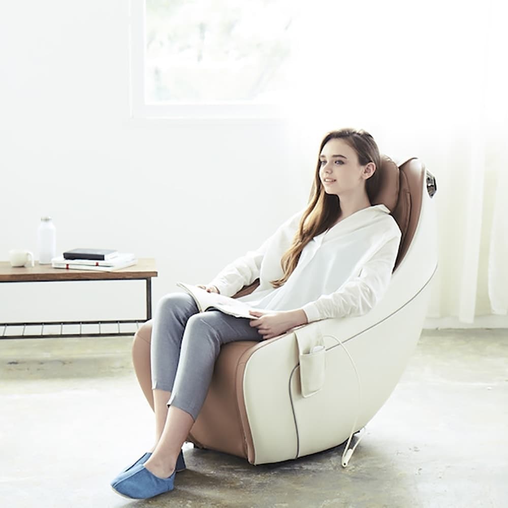 Synca CirC Compact Massage Chair - Full Body Shiatsu Massager with Zero Gravity Recline for Home & Office Use