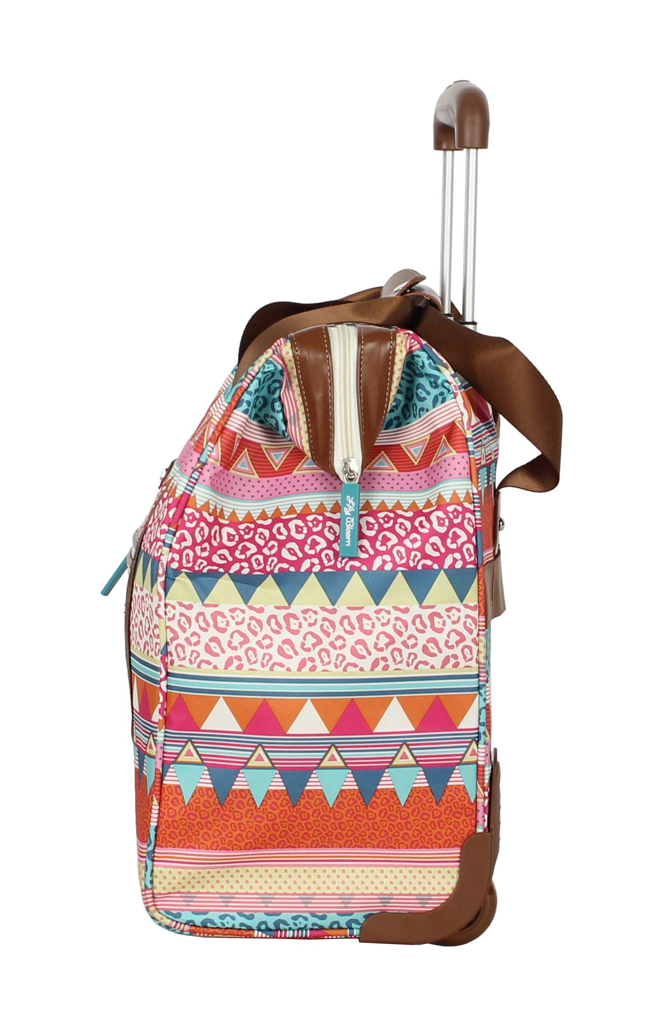 Lily Bloom Stylish Wheeled Carry-On Tote Bag with Unique Design Patterns - Perfect for Air Travel, Business Trips & Weekend Getaways