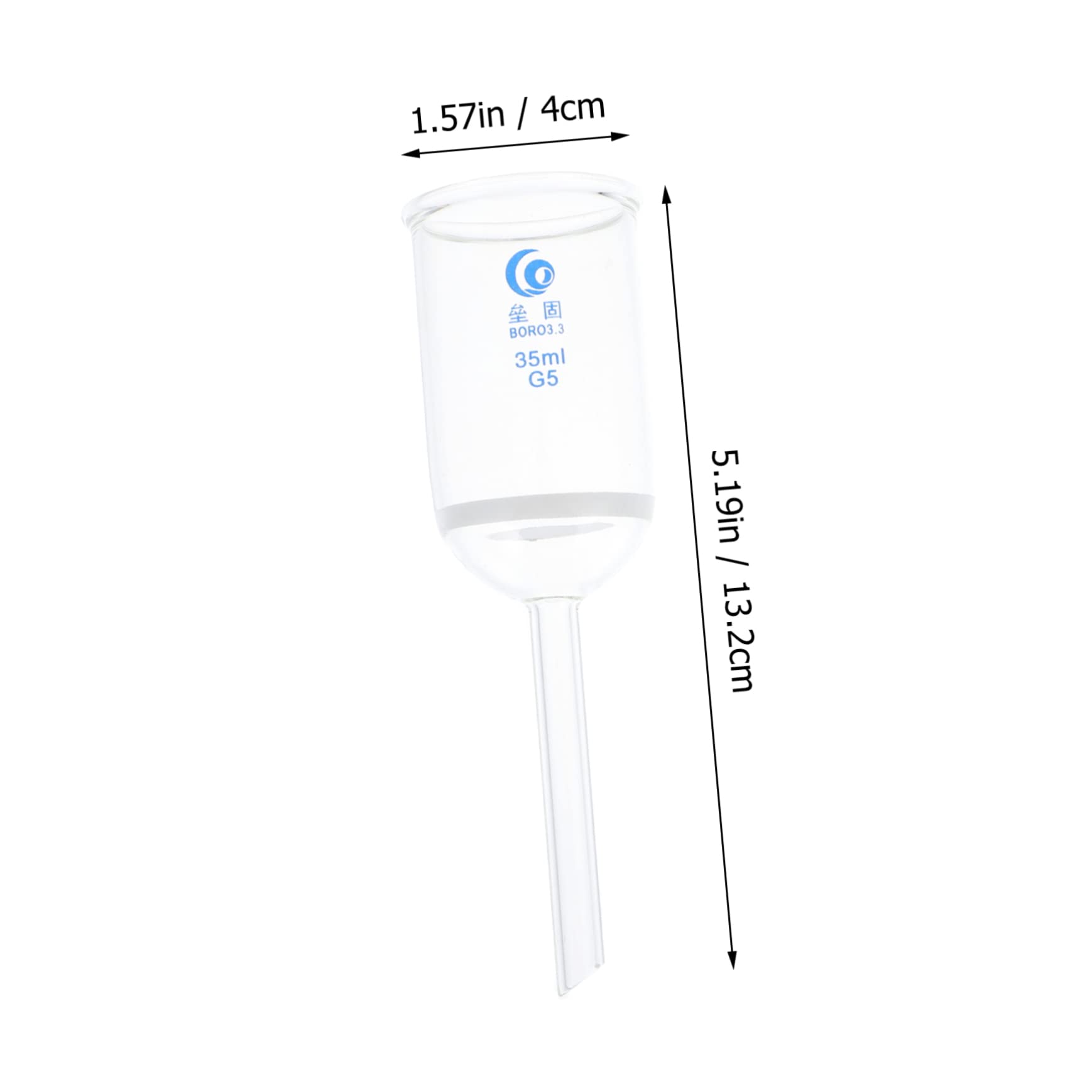 Artibetter 35ml Acid-Resistant Glass Funnel with G5 Sand Filter - Premium Lab Equipment for Chemistry Experiments & University Research | Ideal for Filtration, Distillation & Scientific Applications