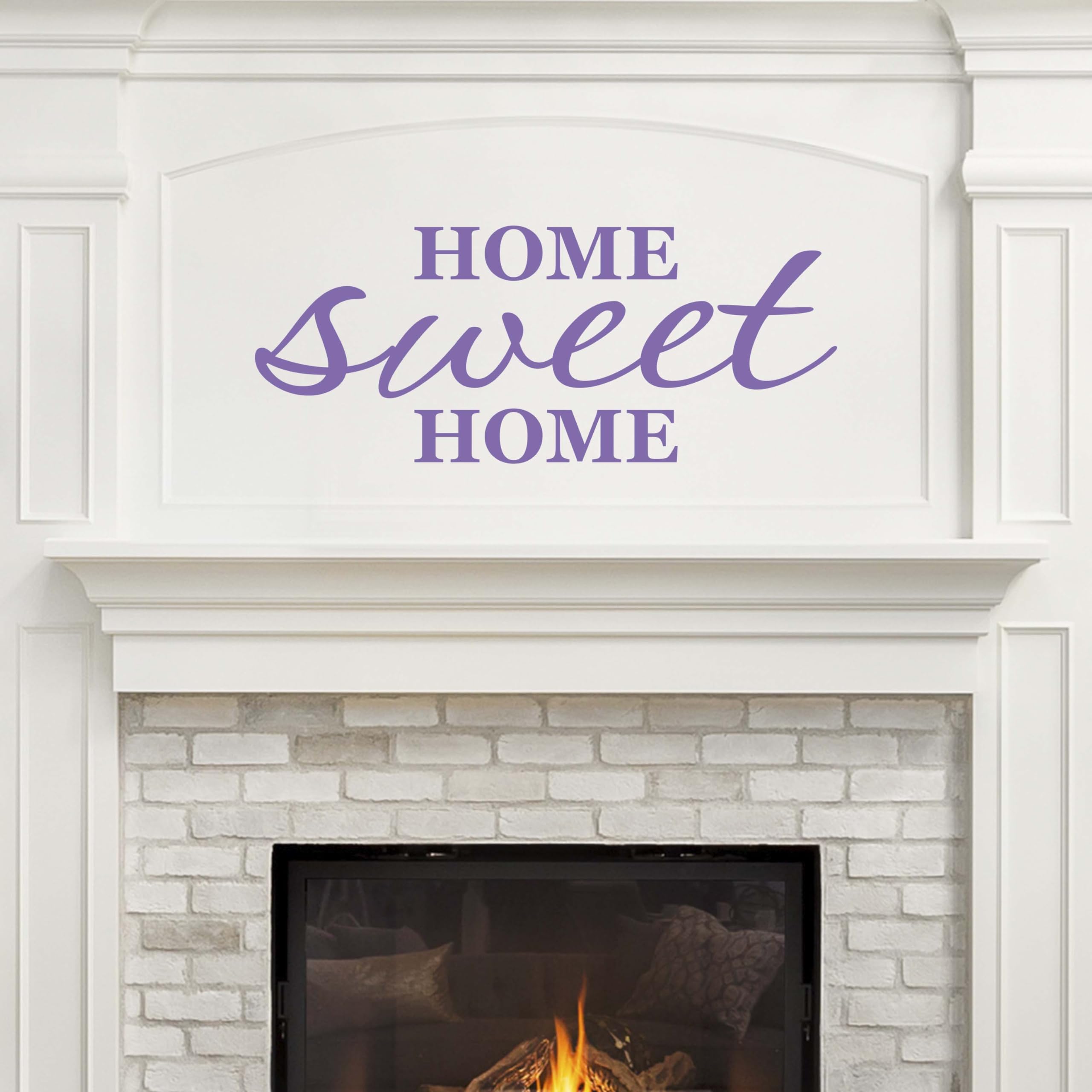 Farmhouse Vinyl Wall Decal - Home Sweet Home Quote Sticker for Living Room Decor | Violet Floral Wall Art | Perfect for Bedroom, Nursery & Office Decoration