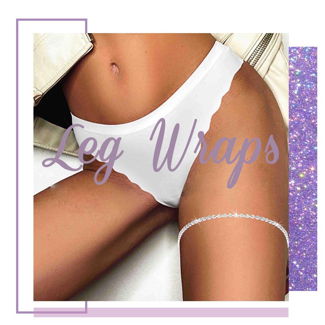 Deladola Crystal Leg Chain - Rhinestone Body Jewelry for Women | Sparkly Thigh Chain Accessory for Beach, Party & Festival Outfits | Fashionable & Elegant Body Chain for Summer & Special Occasions