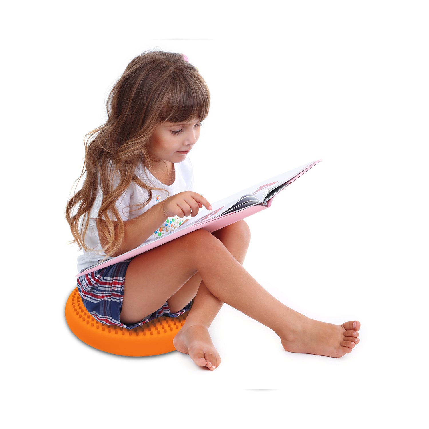 Bouncyband Little Wiggle Seat Sensory Cushion for Kids - Vibrant Orange Stability Disc - Improve Focus & Movement for Classroom, Home & Therapy Use