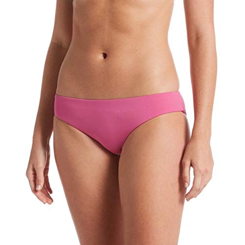 Nike Swim Essential Bikini Bottom - Women's High Waisted Swimwear in Cosmic Fuchsia for Beach, Pool & Summer Vacation