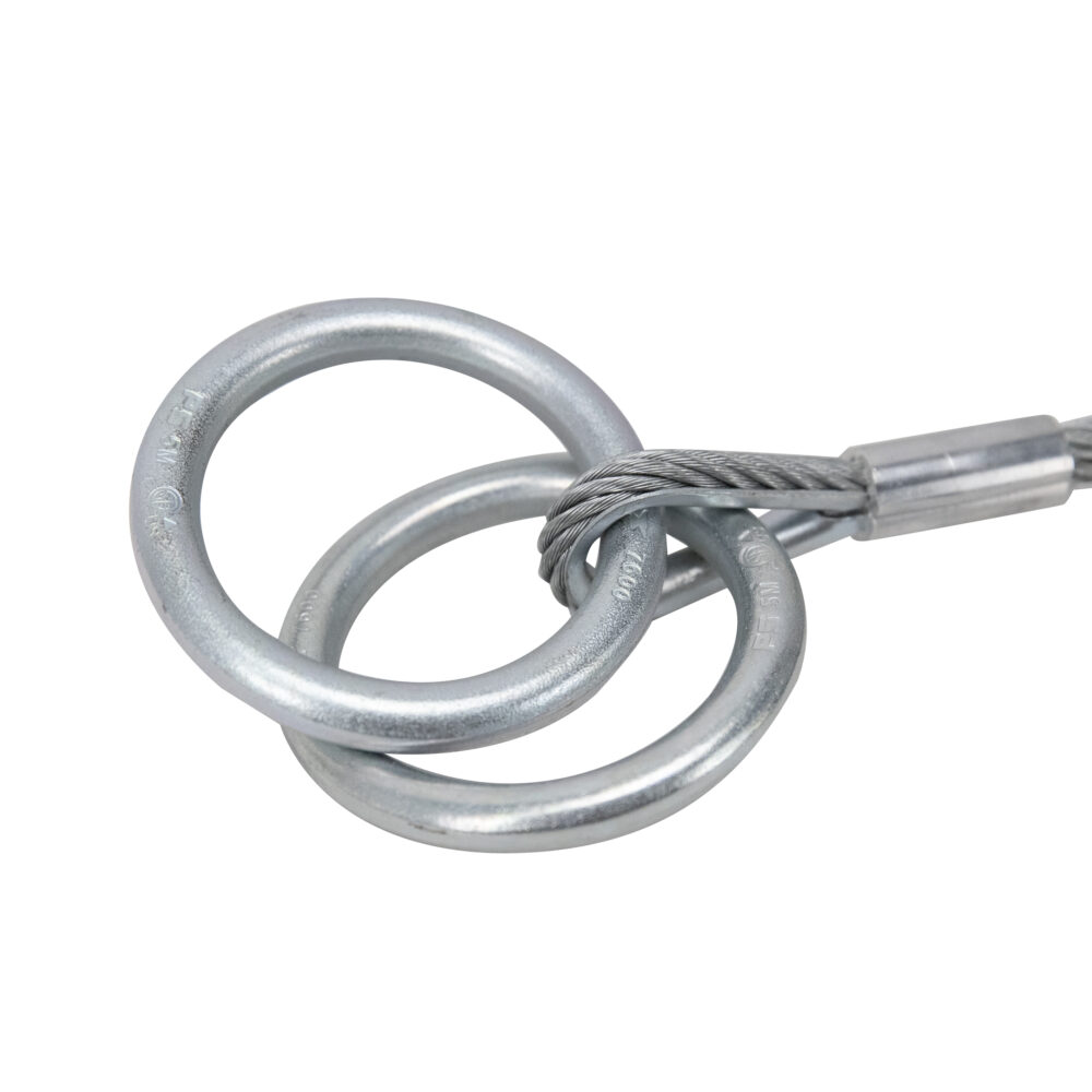 3'/6'/8'/10' Heavy Duty Cable Sling Anchor with Snap Hook - Secure Tie Down Straps for Lifting, Towing & Construction Work