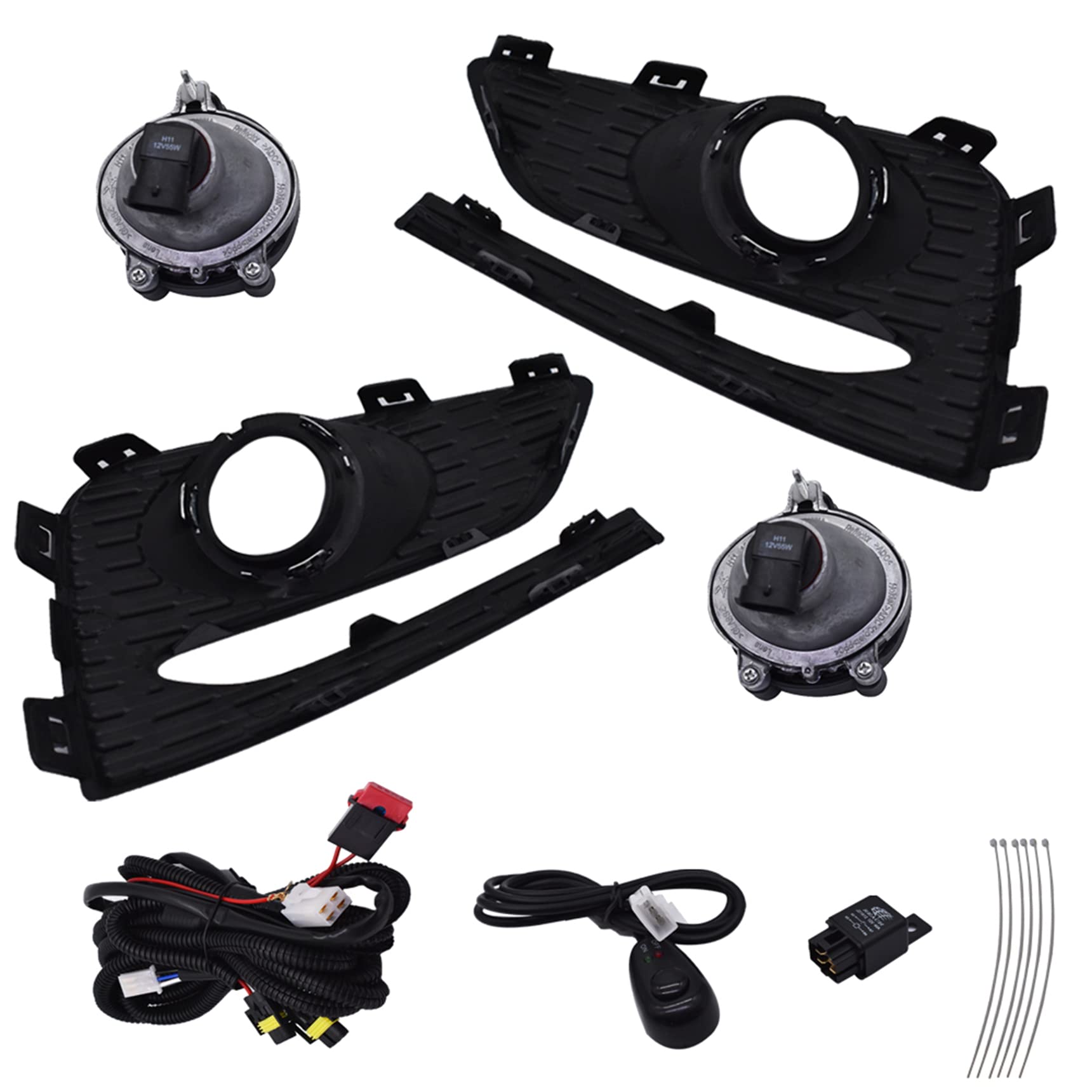 2016-2018 Chevy Cruze Fog Light Kit - Pair of LED Driving Lights with Switch | Direct Replacement for Front Bumper | Perfect for Night Driving & Off-Road Adventures