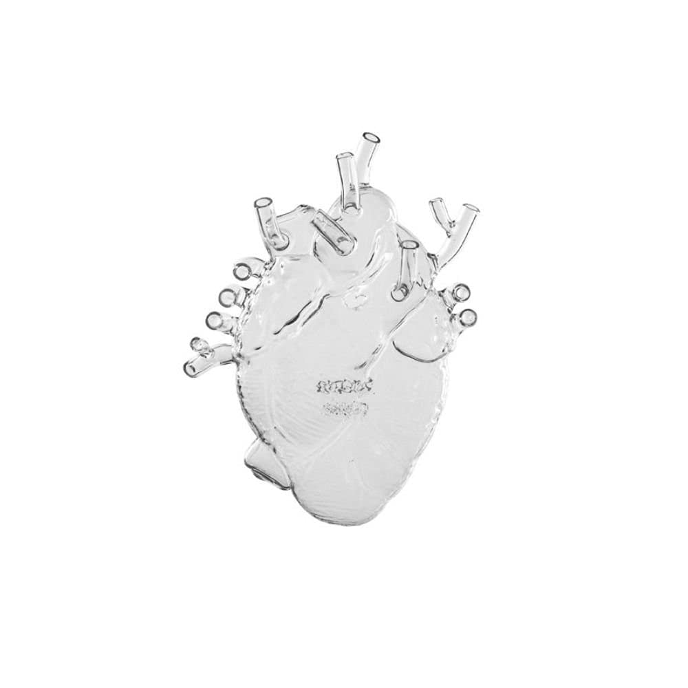 LOVE IN BLOOM Glass Heart Vase - Elegant Floral Centerpiece for Weddings, Anniversaries & Home Decor