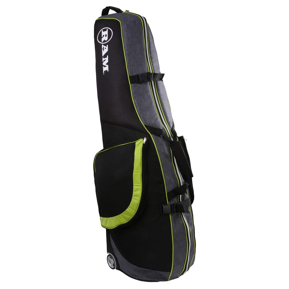 Ram FX Golf Travel Cover Deluxe Padded Wheeled Flight Bag - Durable Protection for Air Travel & Storage
