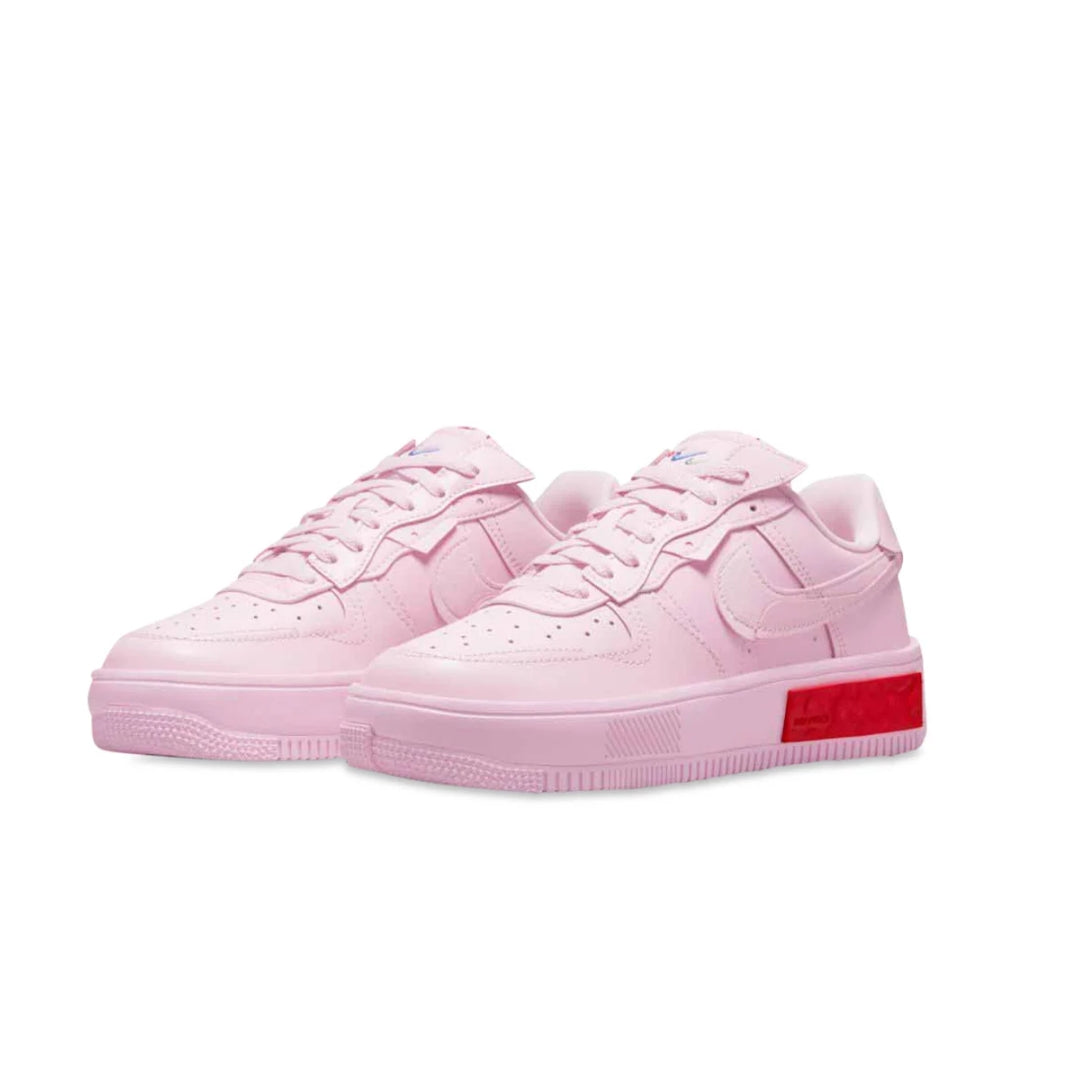 Nike Women's Air Force 1 Low QS Fontanka Sneakers in Foam Pink & University Red - Perfect for Casual Wear, Street Style & Everyday Fashion