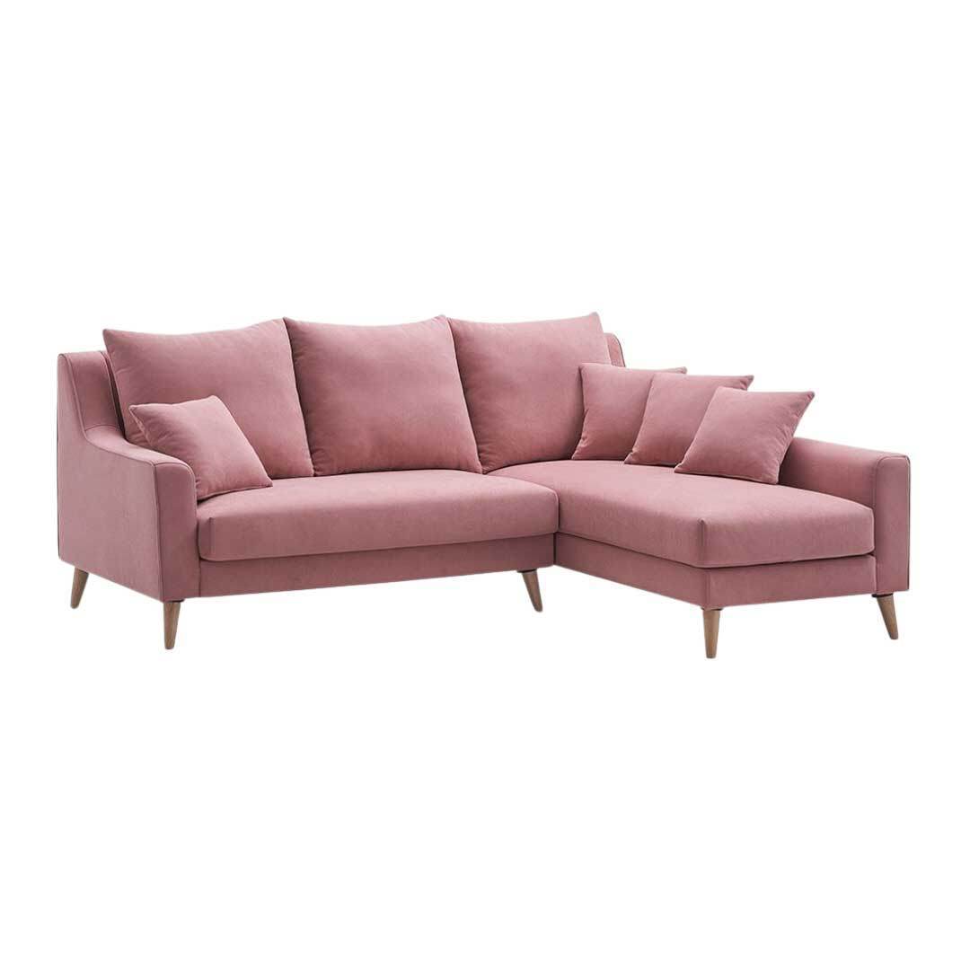 Julie L-Shaped Fabric Sofa - Pet Friendly Sectional Couch for Living Room, Family Room & Small Spaces - Comfortable Modern Furniture for Home & Apartment
